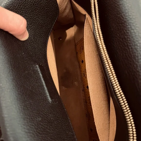 MCM Black Leather Satchel - Picture 7 of 9